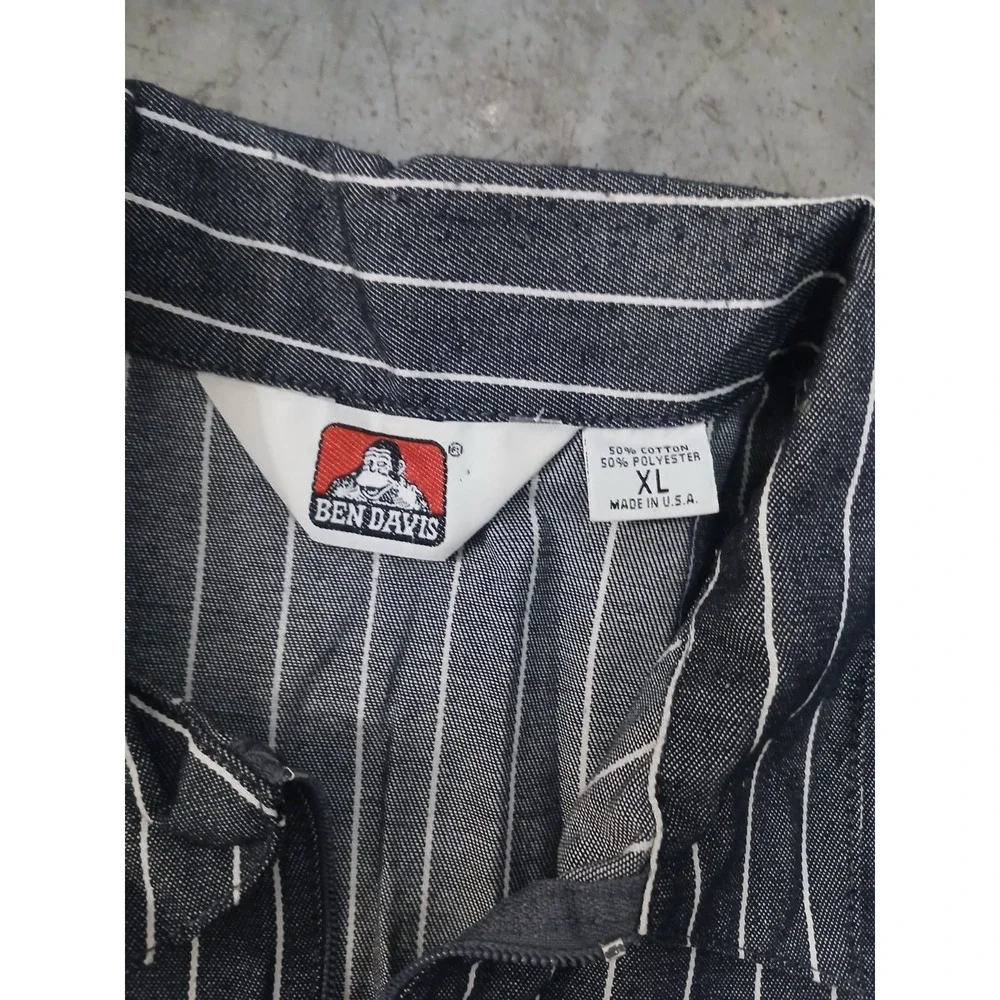 Ben Davis Men's Short Sleeve Color Striped 1/2 Zip Shirt - Picture 3 of 5